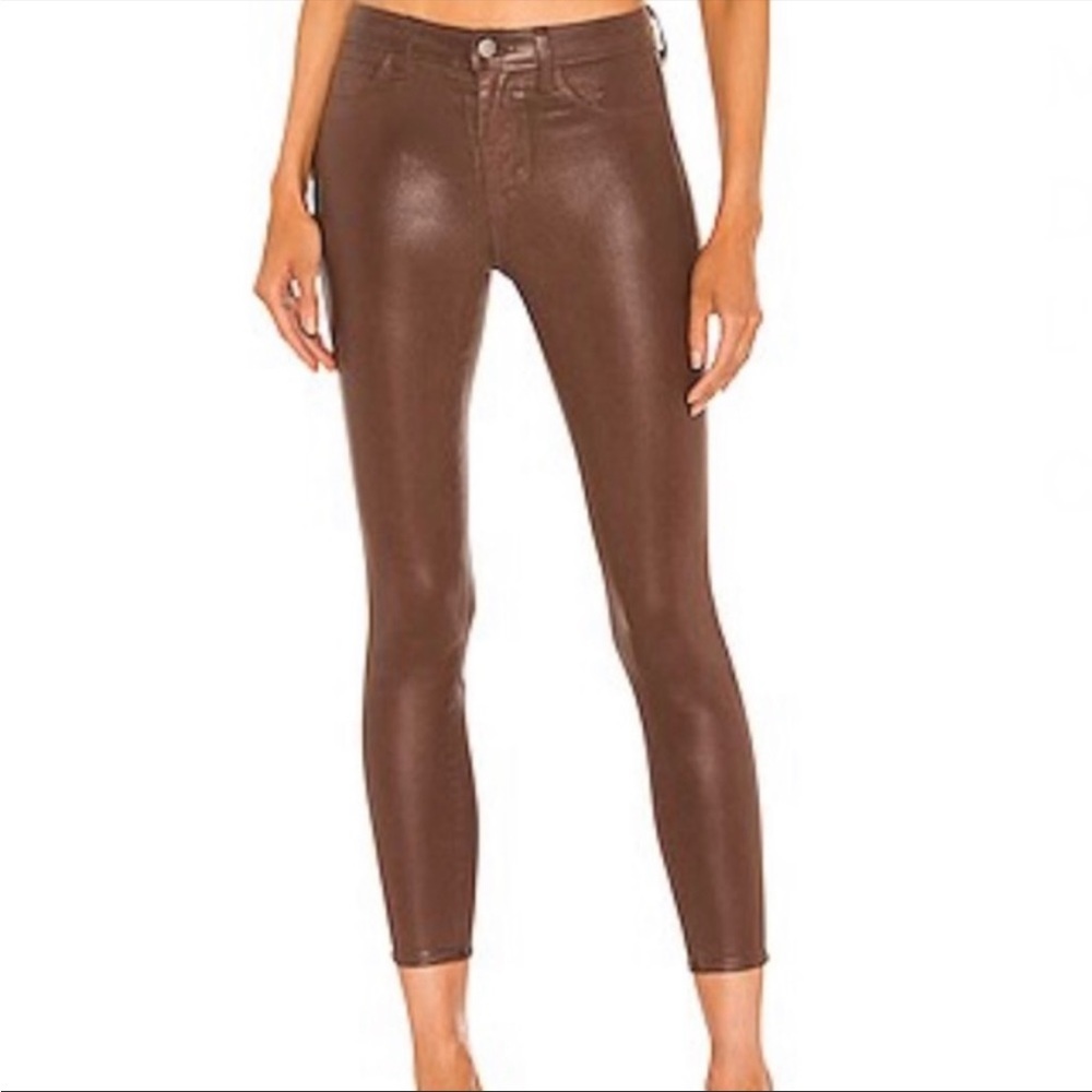 L'AGENCE Brown Coated Jeans - Size 27